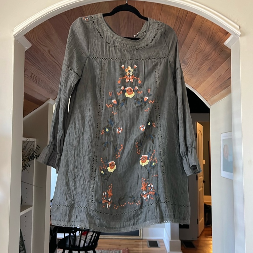 Umgee green shift dress